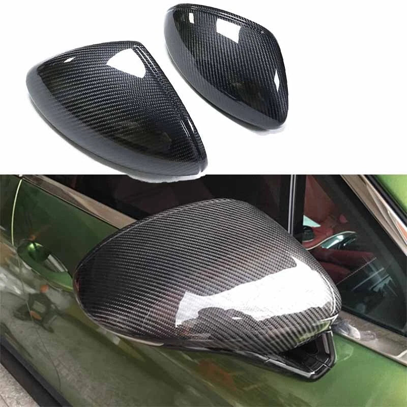 Porsche 718 Cayman Boxster 17-22 Real Carbon Fiber Side Mirror Shell Replace