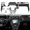 Ford Mustang 2015-19 Soft Carbon Fiber Full Interior Console Kit Cover Trim
