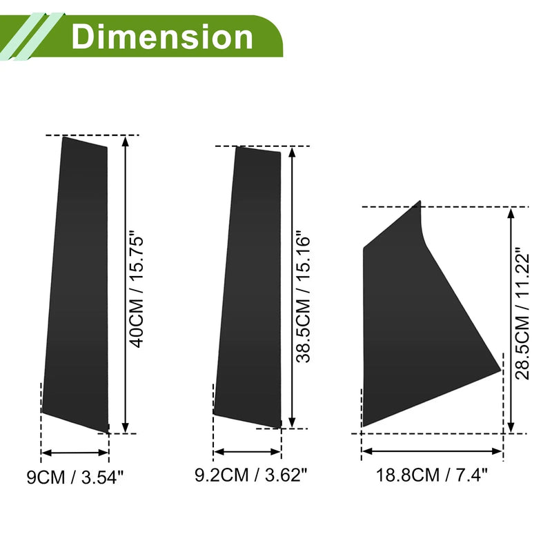 Chevy Malibu Black 6 Pcs Pillar Window Trim (2016 - 2021)