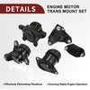 Honda Accord 2.4L & Acura TSX Engine Motor Trans Mount Set (2008-2012)