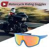 Motorcycle Riding Red Lens Black Frame UV400 Goggles