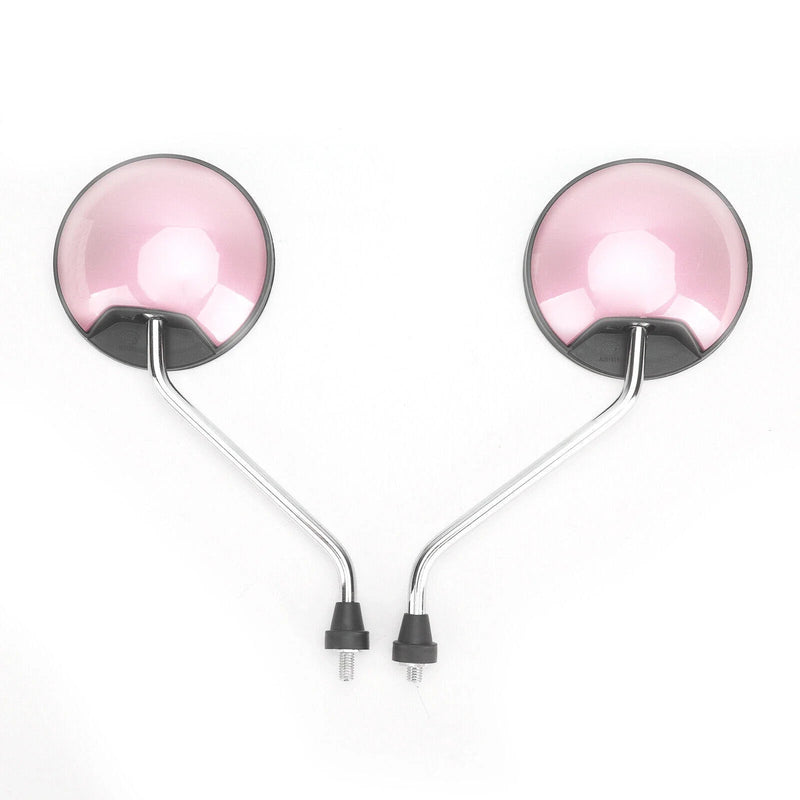 Universal Scooter M8 CW Thread Right & Left Pink Mirror Set