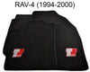 Toyota RAV4 1994-2000 Black Tailored Carpets with Sport Emblem Floor Mats