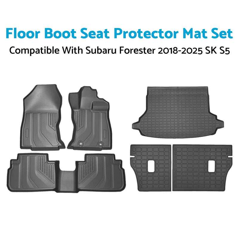 Subaru Forester Waterproof Floor Boot Seat Protector Mats (2018-2025)