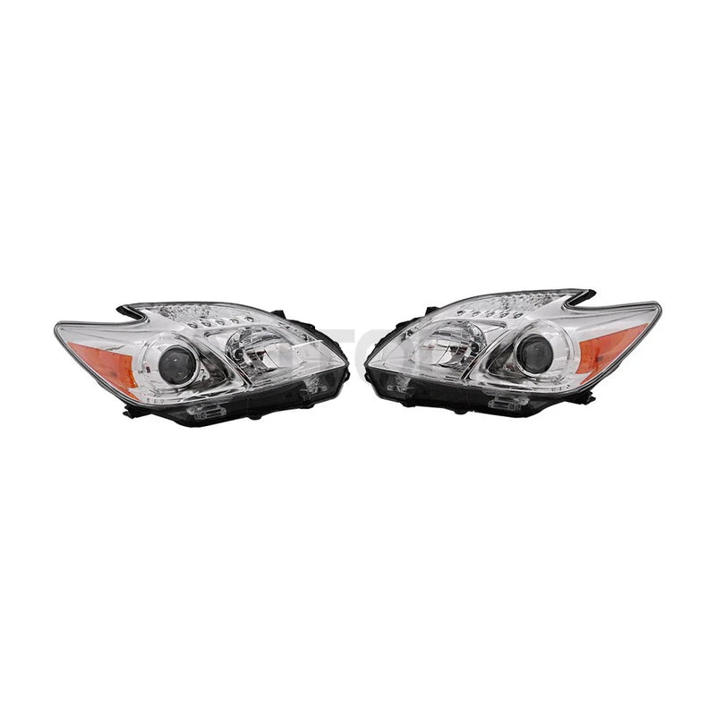 Toyota Prius 2 x Halogen Headlights Headlamps Assembly Chrome LH&RH (2010–2011)