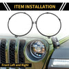Jeep Wrangler TJ 7 Inch Round Headlight Metal Ring (1997-2007)