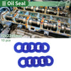 Oil Seal Rotary Shaft Seal TPU 12x22x6mm Blue 10 Pcs