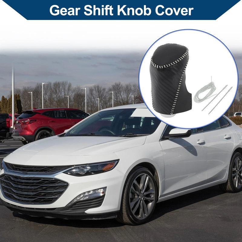 Chevrolet Malibu (2016-2020) Black Carbon Fiber Grey Gear Shift Knob Cover