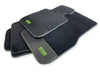 BMW 1 Series F20 Carbon Fiber Leather Green Floor Mats (2011-2019)