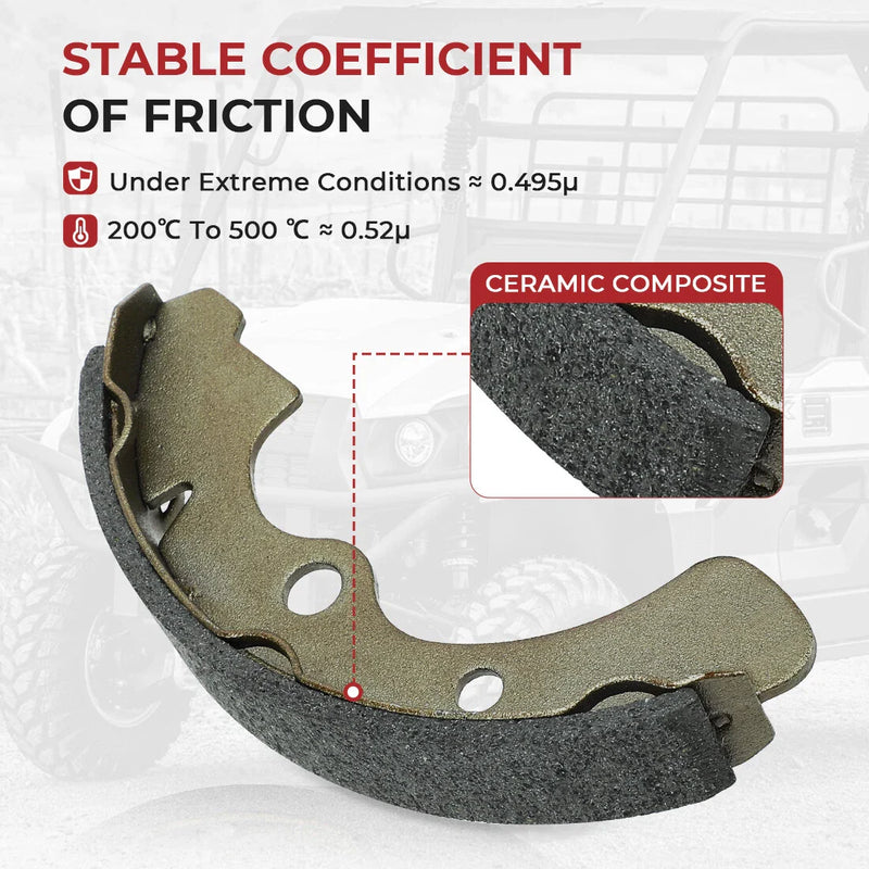 Kawasaki KAF620 KAF950 Mule 2 x Front Wheel Brake Drum Hub & Brake Shoes