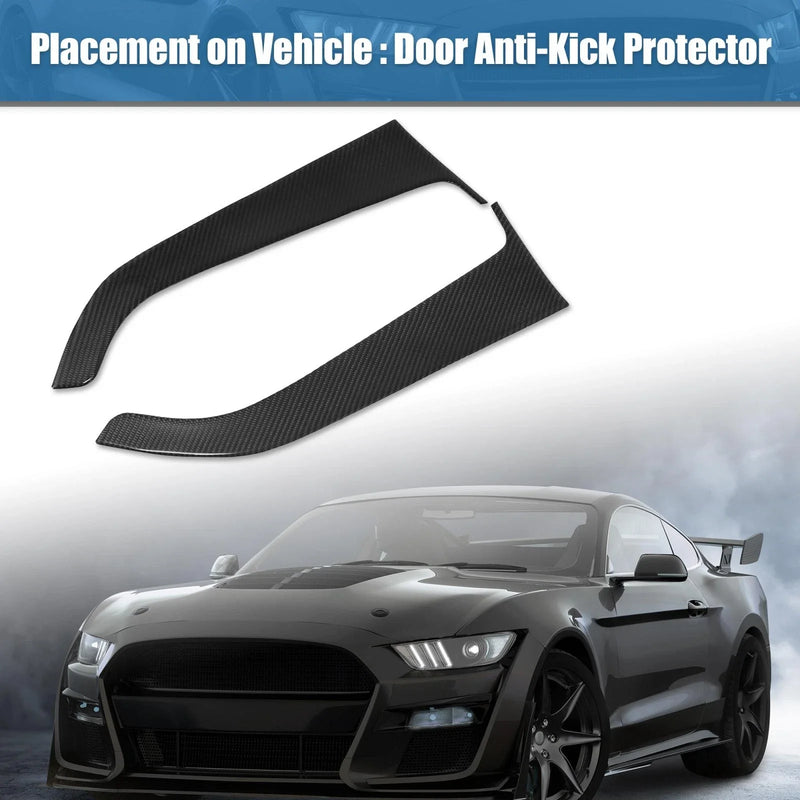 Ford Mustang (2015-2022) Black 2 x Door Panel Guard Protector Stickers
