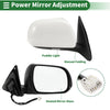 Toyota Highlander Right Side Door Mirror Manual Folding White (2008-2013)