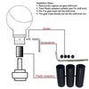 Universal 5-Speed Manual Cars Leather Black Stitch Gear Shift Knob