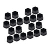 Audi 17mm Black Wheel Lug Nut Bolt Cover Caps 20Pcs