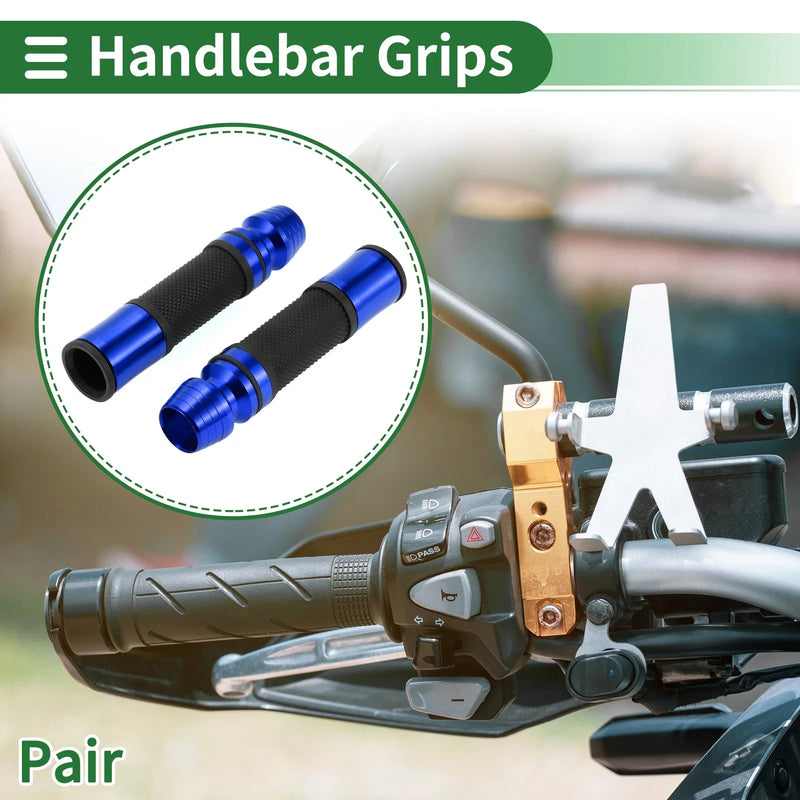 Universal 7/8" / 22mm / Motorcycle Hand Grips Aluminum Alloy Black Blue