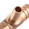 Fuel Tube Connector 16mm Tee 3-Way Hose Barb Brass Fitting