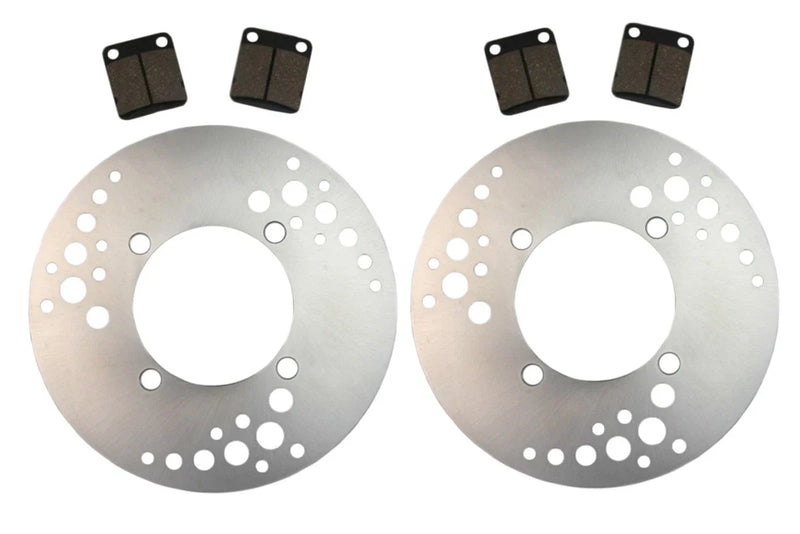 Yamaha Grizzly 400 2x Front Brake Rotors & Semi-Metallic Pads (2007–2008)