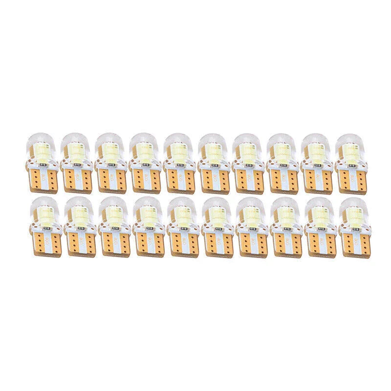 Auto 20 x T10 194 168 W5W COB LED License Plate Dome Map Light Bulbs