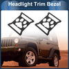 Jeep (2 x) Aluminum Alloy Headlight Trim Bezels