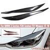 BMW F30 F31 318i 320i Carbon Fiber Headlight Eyebrow Eyelid Cover Trim