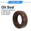 Make Model Oil Seal 2 x 15x25x7mm Rotary Shaft Seal FKM Brown