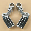 Harley 1 1/4" Short Angled Highway Bar Engine Guard Footpegs