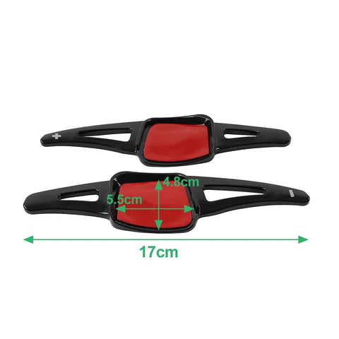 VW Golf, Atlas, Sharan, Touareg Red Steering Wheel Paddle Shifter Extensions