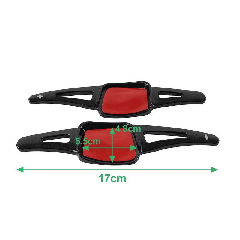 VW Golf, Atlas, Sharan, Touareg Red Steering Wheel Paddle Shifter Extensions