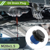 Car Motorcycle Black Blue 2 x M20x1.5 Copper Oil Drain Plug with Gasket