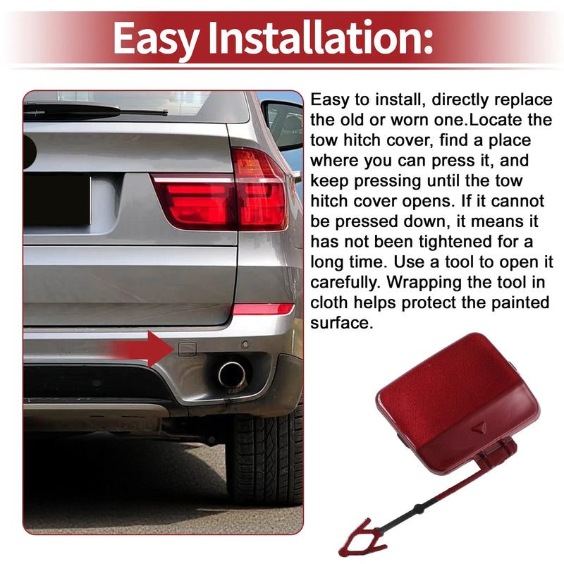 BMW X5 E70 (2011-2013) Red Tow Hook Cover Cap