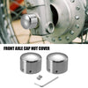 Harley-Davidson 2 x Silver Tone Motorcycle Front Axle Nut Cover Axle Cap