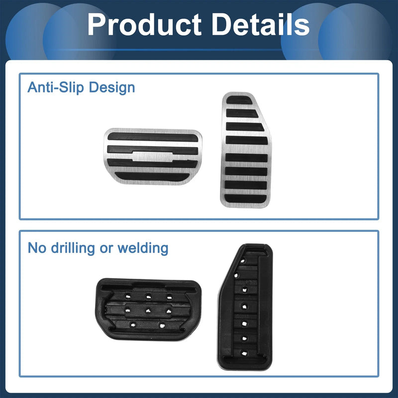 Suzuki Spacia Silver Tone Foot Accelerator Pedal Covers (2017-2023)
