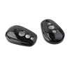 Harley Dyna, Street Glide, Softail, Sportster Black Oval Rearview Mirror Covers
