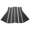 Hyundai Santa Fe (2013-2018) Carbon Fiber 6 Pcs Door Pillar Window Trim