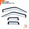 Toyota Hilux Ute 4 x Silver Visor Rain Guard Weather Shield (88-96)