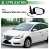 Nissan Sentra (2013-2015) Manual Folding Black Right Side Door Mirror