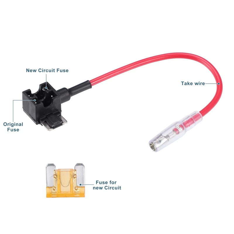 Car 32V Low Profile Mini Fuse Adapters with 5A Fuses (Various Years)