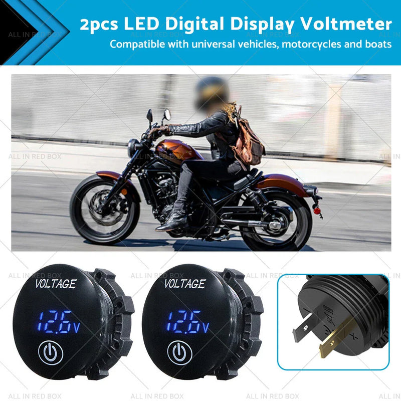 Car Panel Volt Gauge Voltage Meter 12V-24V LED Digital Display