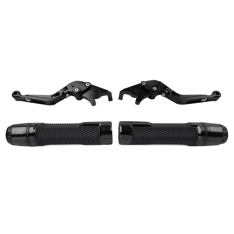 BMW F650GS Black Extendable Brake Clutch Levers Grips Set (2002-2007)