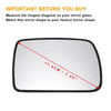 KIA Picanto Right Side White Mirror Glass w/ Back (2004-2007)