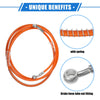 Motorcycle Hydraulic Brake Hose Line 220cm 86.61in 10mm Orange
