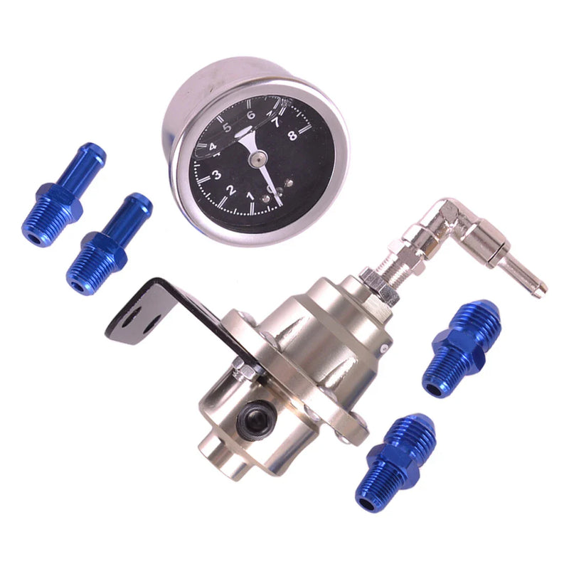 Universal Alloy Adjustable Fuel Pressure Regulator & Gauge Kit