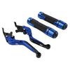 Suzuki GSX-S750 Blue Extendable Brake Clutch Levers & Handlebar Grips (2017-2023)