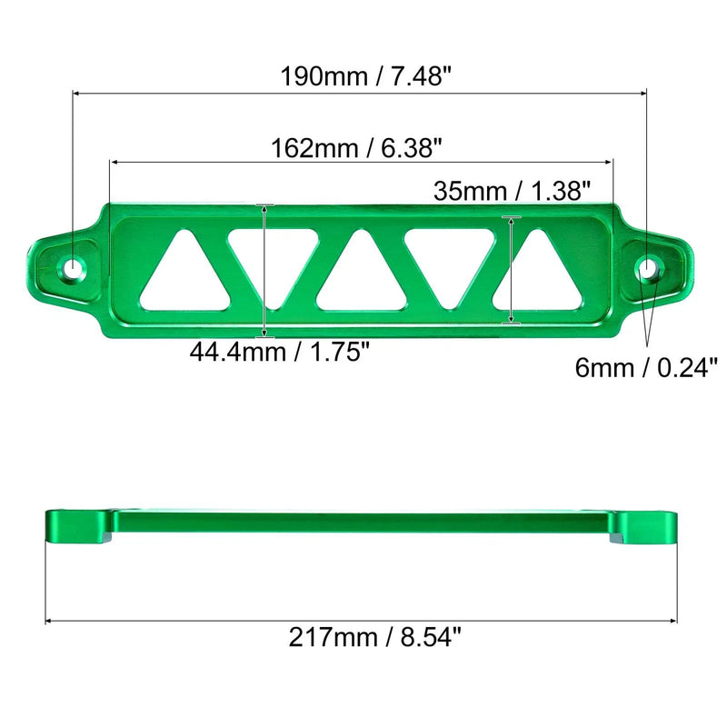 Honda Civic 190mm Green Hollow Aluminum Alloy Car Battery Tie Down Bracket