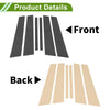 BMW 1-Series (2008-2016) Carbon Fiber Pattern Black 6 x Door Pillar Window Trim