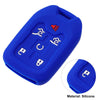Chevrolet Suburban Silicone Key Fob Case Cover Black Blue (2015-2020)