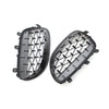 BMW E60 E61 Chrome Black Diamond Front Kidney Grill (2003-2010)