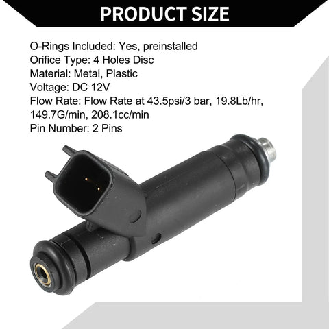 Ford Ranger 3.0L 2001-2003 - 1 x Black Injector Fuel Injector