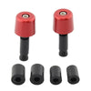 Universal Motorcycle - Red 1in Handlebar Hand Grips & End Caps