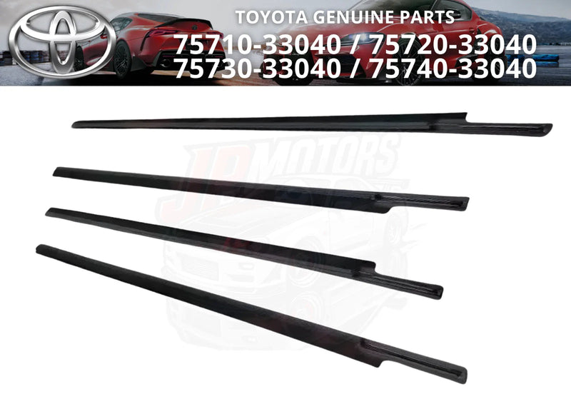 TOYOTA CAMRY Front & Rear Door Belt Moulding LH RH Set (1997–2001)